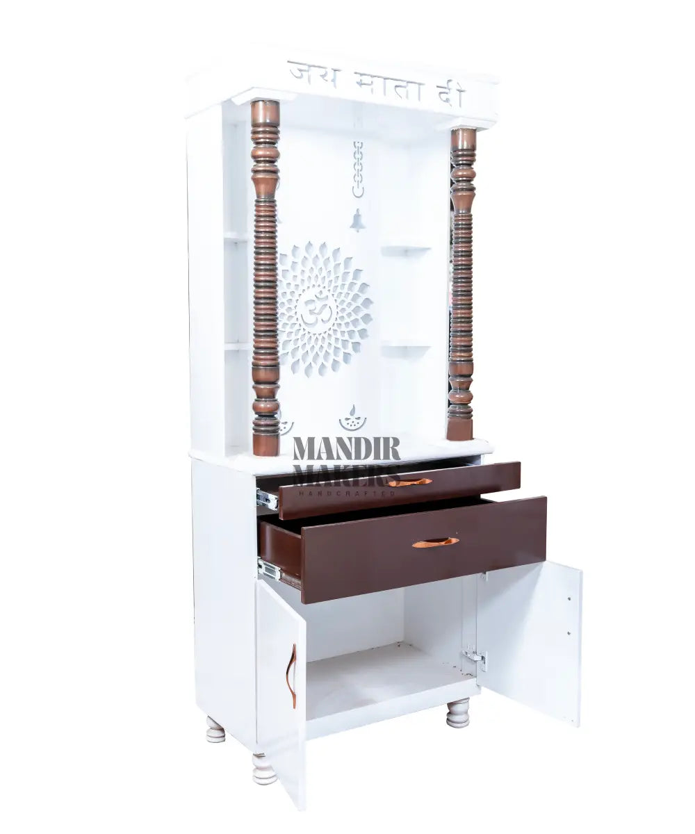 MDF Wood Temple with OM Design & LED Backlight- Dual Tone (#MM4012)