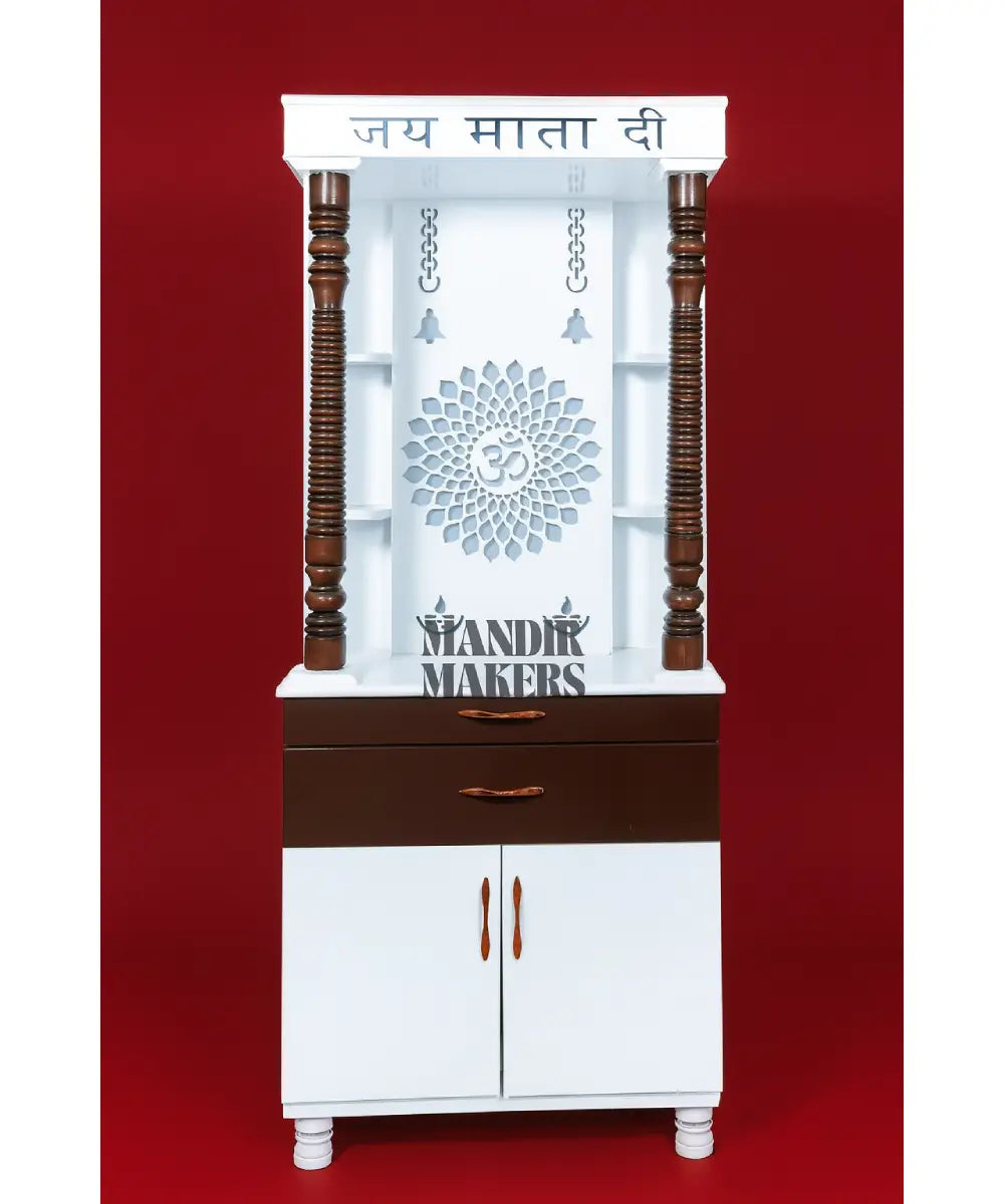 MDF Wood Temple with OM Design & LED Backlight- Dual Tone (#MM4012)